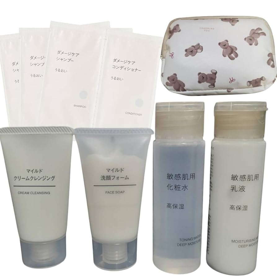 無印スキンケアセット(シャンプー他セット) 使用済 Amazon.co.jp: 【便利なトラベルグッズ】7点セット 無印 良品